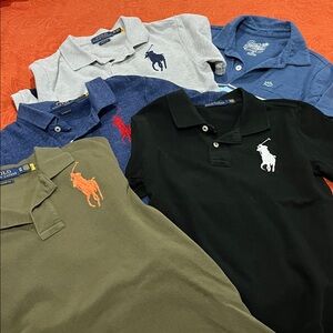 Ralph Lauren BIG PONY Polo ((4) BUNDLE & 1 Southern Tide 
Boys short sleeves.